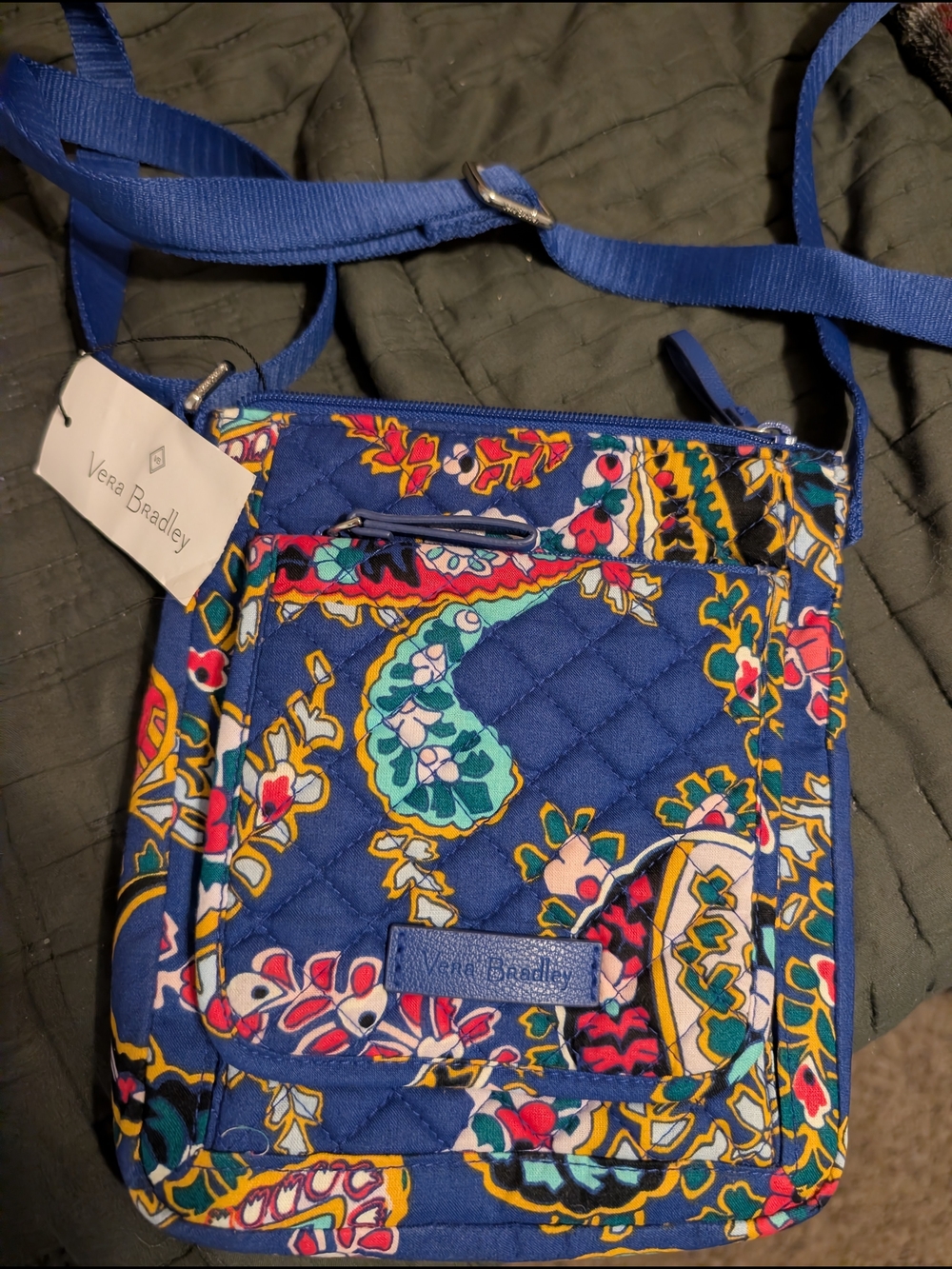 Vera Bradley Blue Quilted Crossbody Bag